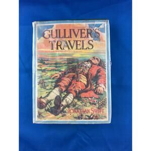 Vintage hardcover book Gulliver's Travels by Jonathan Swift - MCM 1940 published